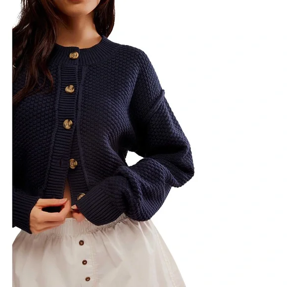 FREE PEOPLE Lila Cotton-Blend Cardigan, Size XSMALL‎